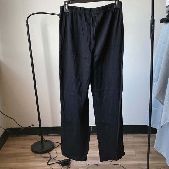 Croft & Barrow 2 piece PJ set metallic stripe top & black pant size S - Picture 9 of 15